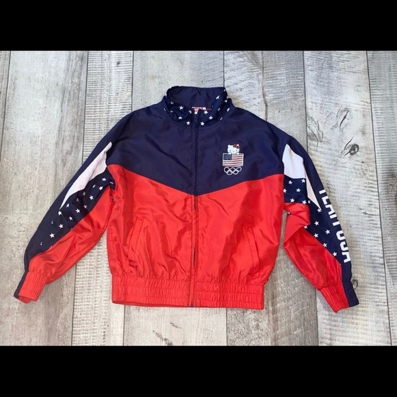 Hello Kitty Other - Hello Kitty x Team USA Girls Windbreaker Jacket